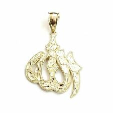 10K Yellow Gold Nugget Allah Islamic God Pendant Charm religious jewelry 6.9g