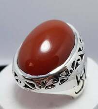 Mens Brown Aqeeq Ring Yemeni Aqeeq Ring for Men Mens Yameni akik