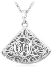  U7 Muslim Islamic Jewelry Platinum Plated Vintage Design Triangle Fan Shaped