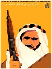 Cuban poster.ARAB Freedom.Muslim Fighter political.Art.Home interior wall design