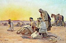 Muslim Morning Prayers by Pilny. Religion Repro Made in U.S.A Giclee Prints
