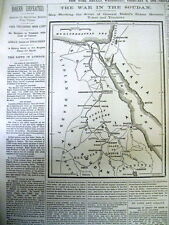 10 1884 newspapers COLONIAL WAR in THE SUDAN - ISLAMIC EXTREMISM v GREAT BRITAIN