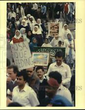 1988 Press Photo American Moslem Political Action Committee protest march in TX