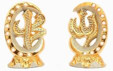 Islamic Muslim gold color stand ceramic with rhinestone / Favor Allah & Mohammad