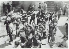 1969 Wire Photo Muslim children burn Israel Moshe Dayan effigy Nablus West Bank