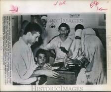 1962 Press Photo Veiled Moslem women cast ballots at polling station in Algiers