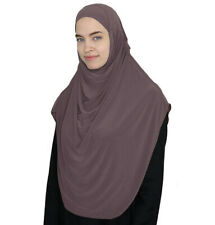 Modefa Turkish Islamic Long One Piece Instant Amira Practical Hijab Scarf Lilac