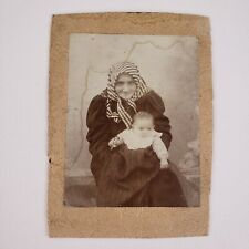Antique Photo 1800s Muslim Women with Child