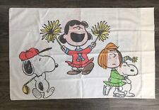 Vintage Peanuts Gang Pillowcase 60s Montgomery Ward Muslim Snoopy Charlie 30x19