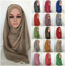 *MAXI VISCOSE* Plain Gold Shiny Glitter Scarf Hijab Muslim 52colors 180 x 90 cm 