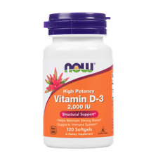 NOW Foods - Vitamin D-3 2000 IU Structural Support - 120 / 240 Softgels