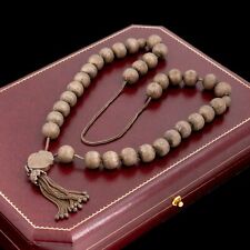 Antique Vintage Nouveau Sterling Silver Islamic 33 Prayer Bead Necklace 33.7g