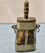 antique OTTOMAN / ISLAMIC TRIBAL GUN POWDER CRUDE & FUNKY TALL POWDER HORN FLASK