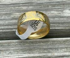 Unisex Ring KALMA Religious Rings Gold Tone Islamic Jewelry Size 10