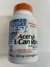 Doctor's Best Acetyl L-Carnitine 500 mg 120 Veggie Caps EXP 01/2023
