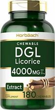 DGL Licorice Chewable Tablets | 4000 mg | 180 Count | by Horbaach NEW USA*