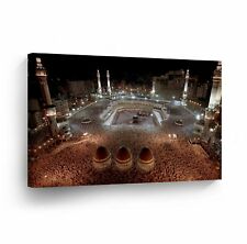 Islamic Wall Art Kaabah Mecca Masjid Al-Haram Suudi Arabia Canvas Print Decor