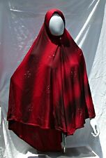 Adult Amira Khimar One Piece Somali Hijab Muslim Women Overhead RED Scarf