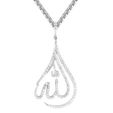 Allah Arabic Islamic Besmellah Charm Pendant Medallion Necklace Gift Men Women