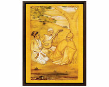 Framed Canvas: Mughal Prince Dara Shikoh With Sufis -12x15 -Islamic Art/Decor