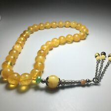 Natural Baltic Amber Muslim  Prayer Beads. 33 balls. Ball 10-12 mm.