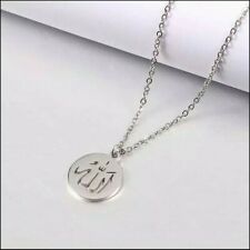 Stainless Steel Muslim Allah Pendant 15mm Necklace Length 45cm