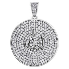 Stainless Steel CZ Pave Set with Islamic Muslim Allah Pendant
