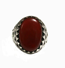 Islamic SHARAF SHAMS With TALISMAN China Agate Men Ring Silver Plated 