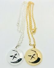 Muslim Silver & Gold Crescent. Necklace Set