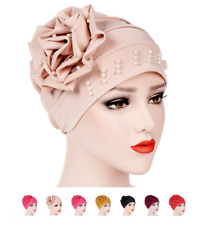 US Women Hat Flower Cancer Chemo Muslim Hijab Hair Loss Headwrap Turban Cap Wrap