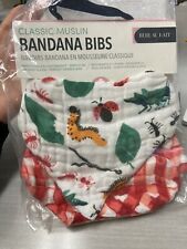 BEBE AU LAIT Bandana Bibs Classic Muslim 2 Pack Bugs Picnic Red White Checked