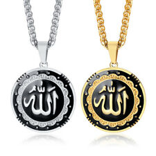 Stainless Steel Muslim Islamic Allah Pendant Men Necklace Chain Fashion Jewelry