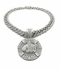 MSM Jewelers Luxury Allah Muslim Pendant & 12mm 18" Iced Box Lock Miami Cuban Ch