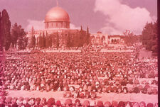 1950s Jerusalem 35mm Slide - Scene Of Muslims Praying At Dome Of The Rock vtg 2