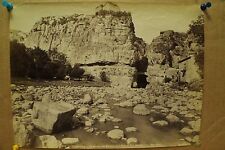 antique old PHOTO LEROUX  Arab Muslim AFRICA Constantine river ALGERIA 1890s
