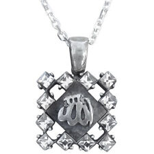Sterling Silver 925 Allah Necklace Islamic Arabic God Islam Muslim Chain Gift 