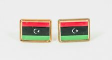 Libya Flag Cufflinks--North African Africa Muslim Islamic Arabic Libyan Tripoli