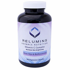 Relumins Advance Vitamin C MAX Skin Whitening w/RoseHips+Bioflavonoids -180 Caps