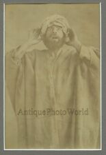 Muezzin Muslim call for prayer antique albumen photo