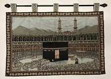 TAPESTRY  VIEW MAKKA Qublah  muslem handmade Embroidered with plastic beads 
