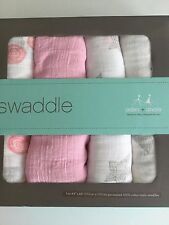 NWT ADEN + ANAIS PACK/4 MUSLIM SWADDLE SWIRL PINK STAR GREY