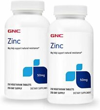 ZINC, 2 Bottles of 250 Tablets 50MG Immune Support Vegan Halal Kosher Exp. 2025