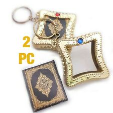 Islamic Mini Full Arabic Quran Koran Allah Muslim Key Ring Chain 2PC
