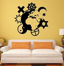 Wall Stickers Religions Christianity Islam Buddhism Mural Vinyl Decal (ig1943)