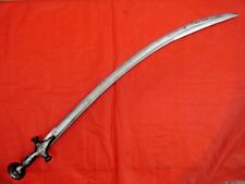 ANTIQUE TULWAR SWORD ISLAMIC EASTERN SILVER / GOLD HILT Mughal India dagger 18C