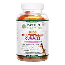 Zaytun Vitamins Halal Kids Multivitamin Gummies, Natural, 90 Gummies Made in USA