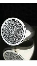 Islamic Mens Ring 925 Sterling Silver 99 Names of Allah Asma ul-Husna New 10