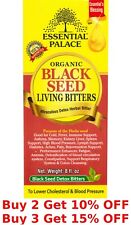 Organic Black Seed Living Bitters Detox Lower Cholesterol & Blood Pressure 8 OZ