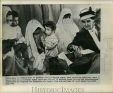 1962 Press Photo Veiled Moslem women wait their turn to vote in Algiers.