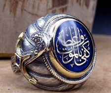 Special Islamic 925 Sterling Silver Turkish Handmade Ottoman Men's Ring Jewelry 